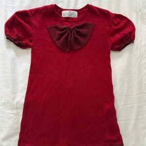 H&M Red Short Sleeve Dress with Bow